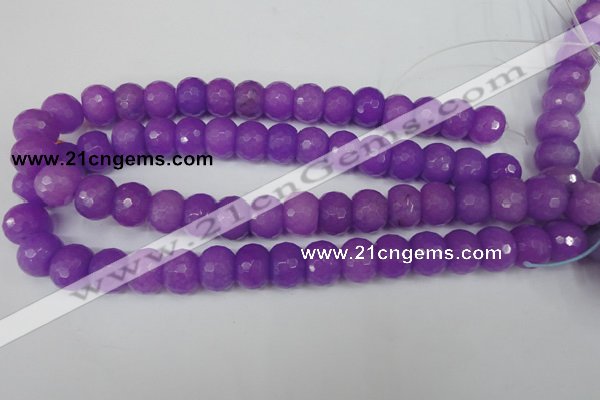 CCN168 15.5 inches 12*16mm faceted rondelle candy jade beads