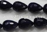 CCN1690 15.5 inches 13*18mm faceted teardrop candy jade beads wholesale