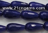 CCN1692 15.5 inches 10*20mm faceted teardrop candy jade beads wholesale