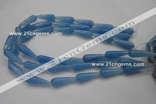 CCN1700 15.5 inches 10*30mm teardrop candy jade beads wholesale