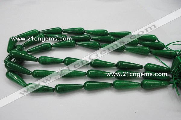 CCN1704 15.5 inches 10*30mm teardrop candy jade beads wholesale