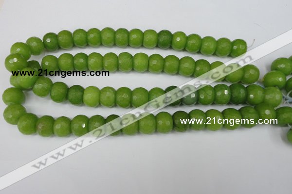 CCN171 15.5 inches 12*16mm faceted rondelle candy jade beads