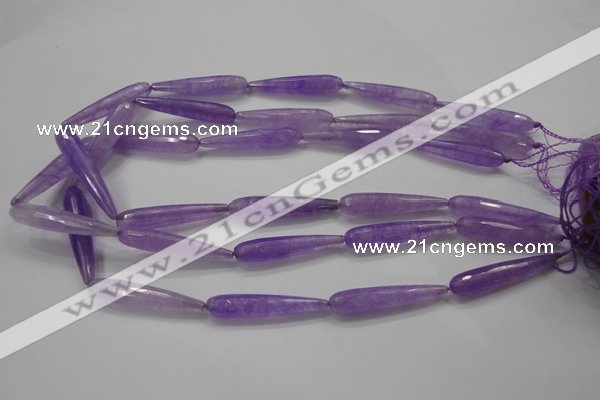 CCN1710 15.5 inches 8*40mm faceted teardrop candy jade beads wholesale