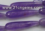 CCN1712 15.5 inches 9*40mm faceted teardrop candy jade beads wholesale