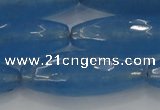 CCN1725 15.5 inches 14*40mm faceted rice candy jade beads