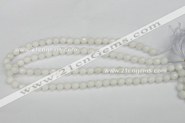 CCN1802 15 inches 8mm faceted round candy jade beads wholesale