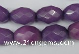 CCN181 15.5 inches 13*18mm faceted rice candy jade beads