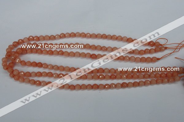 CCN1811 15 inches 6mm faceted round candy jade beads wholesale