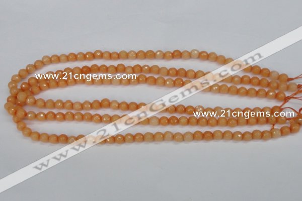 CCN1820 15 inches 4mm faceted round candy jade beads wholesale