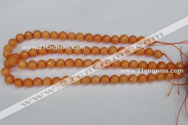 CCN1823 15 inches 10mm faceted round candy jade beads wholesale