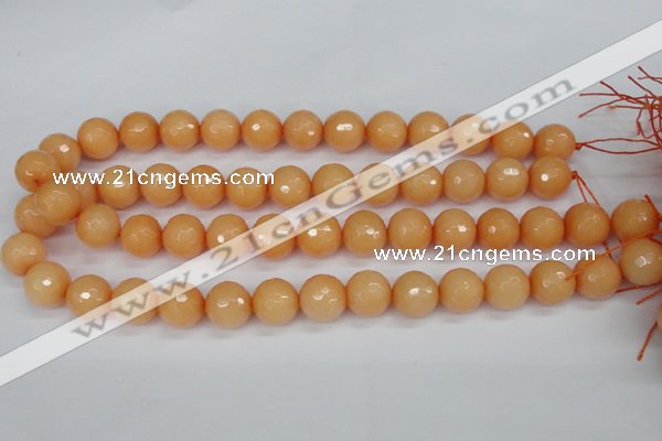 CCN1824 15 inches 12mm faceted round candy jade beads wholesale