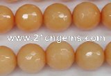 CCN1825 15 inches 14mm faceted round candy jade beads wholesale