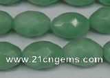 CCN183 15.5 inches 13*18mm faceted rice candy jade beads