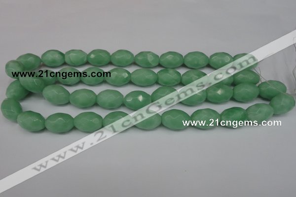 CCN183 15.5 inches 13*18mm faceted rice candy jade beads