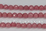 CCN1830 15 inches 4mm faceted round candy jade beads wholesale
