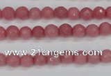 CCN1831 15 inches 6mm faceted round candy jade beads wholesale