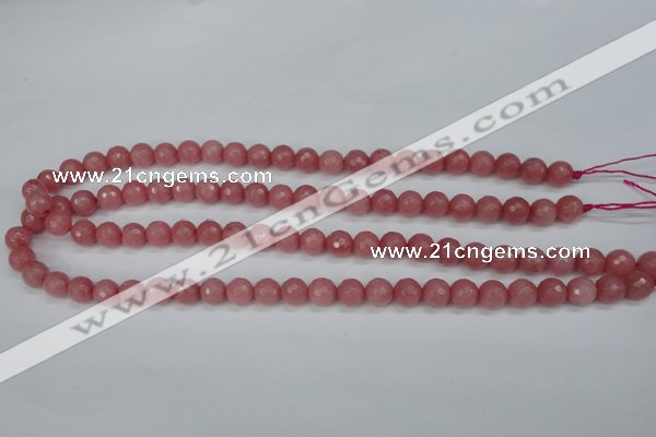 CCN1832 15 inches 8mm faceted round candy jade beads wholesale