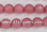 CCN1834 15 inches 12mm faceted round candy jade beads wholesale