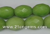 CCN184 15.5 inches 13*18mm faceted rice candy jade beads