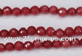 CCN1840 15 inches 4mm faceted round candy jade beads wholesale