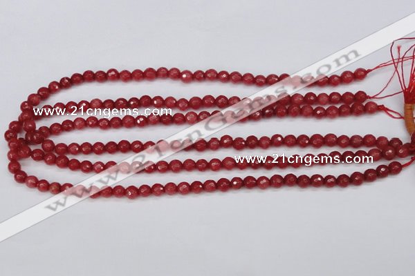 CCN1840 15 inches 4mm faceted round candy jade beads wholesale