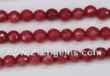 CCN1841 15 inches 6mm faceted round candy jade beads wholesale