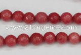 CCN1842 15 inches 8mm faceted round candy jade beads wholesale