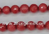 CCN1843 15 inches 10mm faceted round candy jade beads wholesale