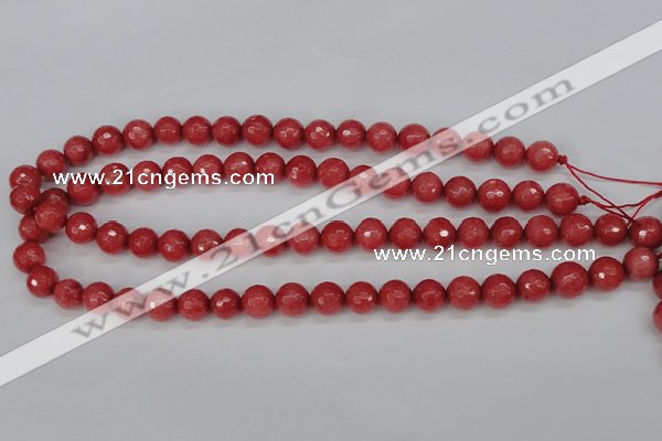 CCN1843 15 inches 10mm faceted round candy jade beads wholesale