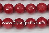 CCN1844 15 inches 12mm faceted round candy jade beads wholesale