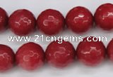 CCN1845 15 inches 14mm faceted round candy jade beads wholesale