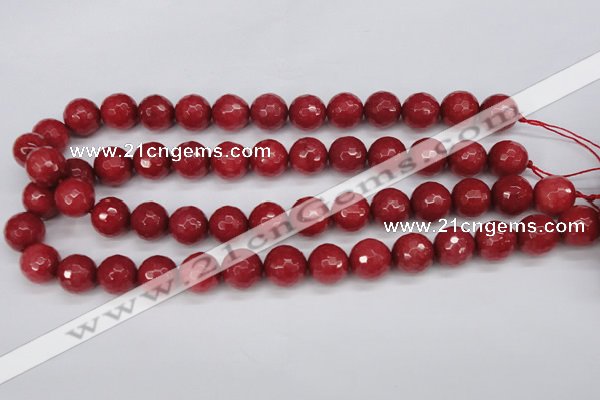 CCN1845 15 inches 14mm faceted round candy jade beads wholesale