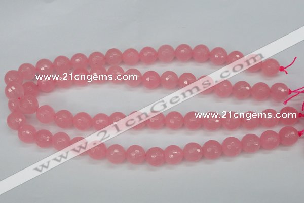 CCN1854 15 inches 12mm faceted round candy jade beads wholesale