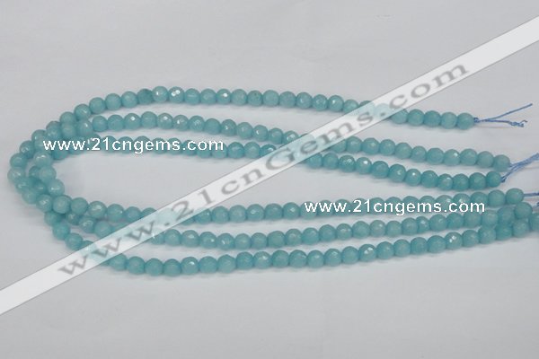 CCN1860 15 inches 4mm faceted round candy jade beads wholesale