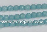 CCN1861 15 inches 6mm faceted round candy jade beads wholesale