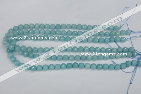 CCN1862 15 inches 8mm faceted round candy jade beads wholesale