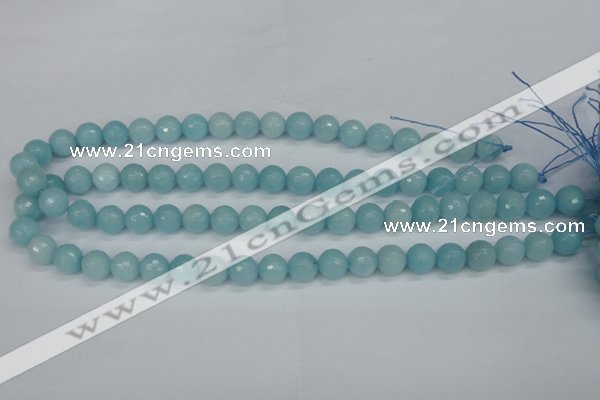 CCN1863 15 inches 10mm faceted round candy jade beads wholesale