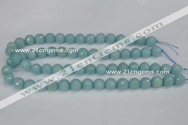 CCN1864 15 inches 12mm faceted round candy jade beads wholesale