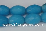 CCN187 15.5 inches 13*18mm faceted rice candy jade beads