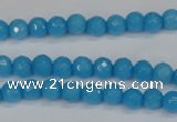 CCN1870 15 inches 4mm faceted round candy jade beads wholesale