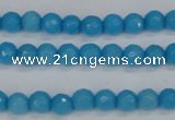 CCN1871 15 inches 6mm faceted round candy jade beads wholesale