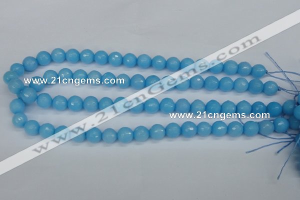 CCN1873 15 inches 10mm faceted round candy jade beads wholesale