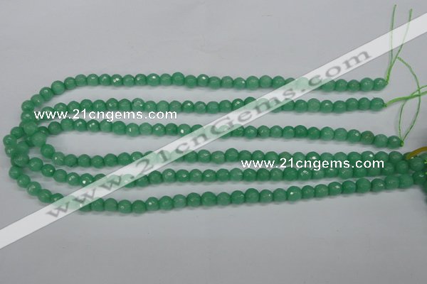 CCN1880 15 inches 4mm faceted round candy jade beads wholesale