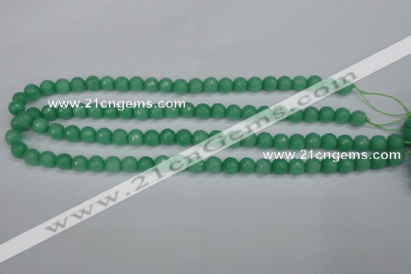 CCN1882 15 inches 8mm faceted round candy jade beads wholesale