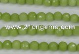 CCN1900 15 inches 4mm faceted round candy jade beads wholesale