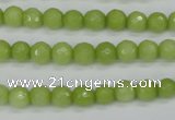 CCN1901 15 inches 6mm faceted round candy jade beads wholesale