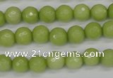 CCN1902 15 inches 8mm faceted round candy jade beads wholesale