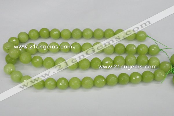 CCN1905 15 inches 14mm faceted round candy jade beads wholesale