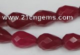 CCN191 15.5 inches 10*14mm faceted teardrop candy jade beads