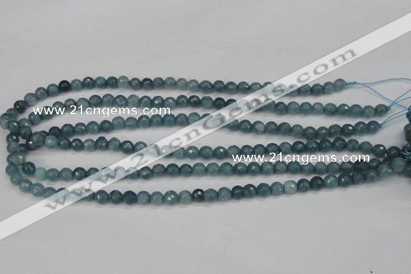 CCN1911 15 inches 6mm faceted round candy jade beads wholesale